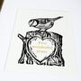 Personalised 'Wood' Fifth Wedding Anniversary Print, thumbnail 9 of 10