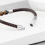 Personalised Mens Woven Tiger's Eye Bracelet, thumbnail 5 of 6