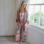 'Marlowe' Pink And Blue Paisley Viscose Palazzo Trousers, thumbnail 4 of 7
