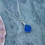 Cornish Sea Glass Pendant Rare Blue, thumbnail 5 of 6