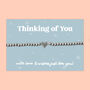 Thinking Of You, Heart Charm Beaded Stretch Bracelet, Stainless Steel, thumbnail 1 of 4