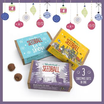 Three Pack Happy Christmas Seed Ball Boxes, 4 of 8