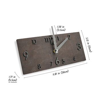 Scandinavian Style Minimalistic Dark Wall Clock, 3 of 9