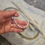 Sterling Silver Mother Of Pearl Initial Bracelet, thumbnail 2 of 4