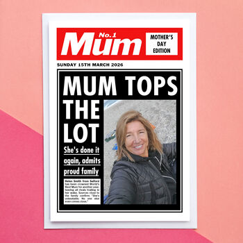 Personalised Tabloid Mother's Day Card, 2 of 4