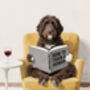 Your Own Dog Reading Book Wall Art Print, Customise Colours And Book Title, thumbnail 7 of 12