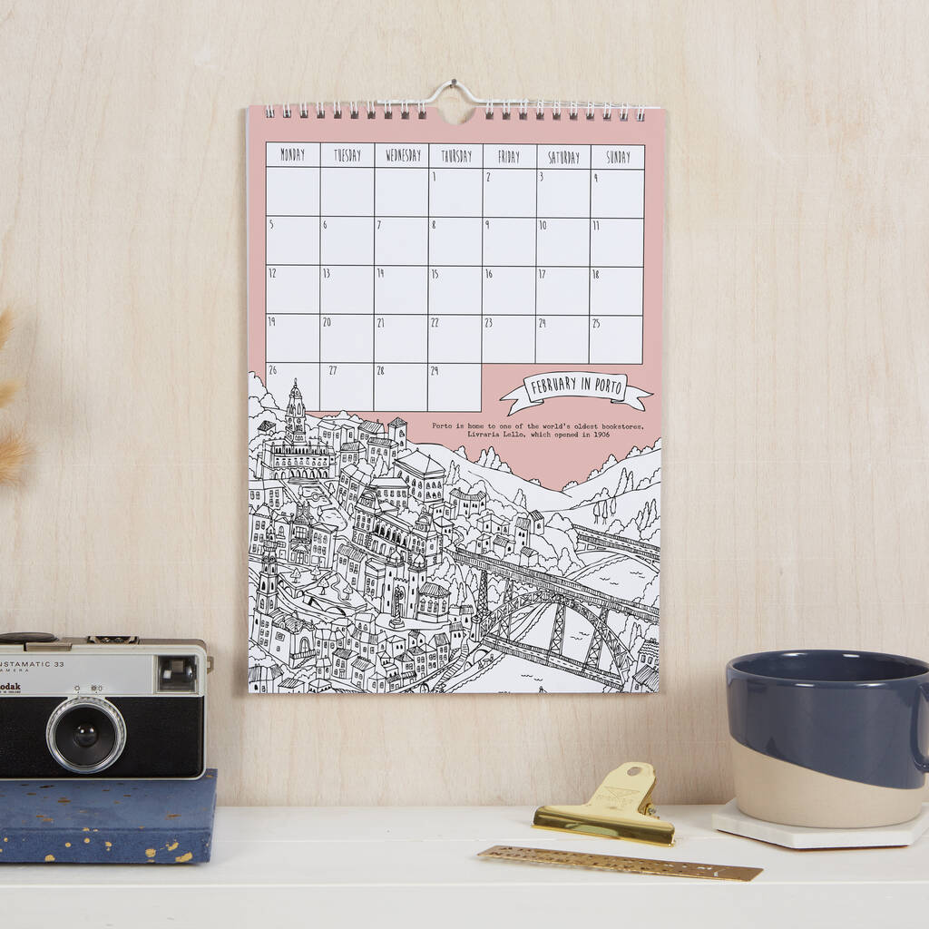 2024 City Drawings Wall Calendar By Tessa Galloway Illustration   Original 2024 City Drawings Wall Calendar 