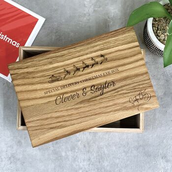 Personalised Oak Christmas Box, 3 of 10