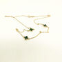 9ct Gold Malachite Clover Necklace, thumbnail 1 of 5