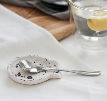 Crushed Mussel Shell Terrazzo Spoon Rest, 3 of 6
