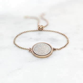 Any Date Personalised Sixpence Coin Bracelet, 8 of 12