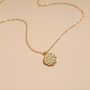 Polaris Coin North Star Pendant Necklace In Gold, thumbnail 7 of 10