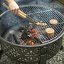 Moroccan Pattern Deep Bowl Firepit With Grill, thumbnail 2 of 8