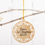 Personalised First Christmas Golden Bauble, thumbnail 2 of 2