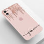 Personalised Dripping Rose Gold Glitter Clear Case, thumbnail 4 of 5