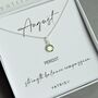 Sterling Silver August Birthstone Necklace, thumbnail 2 of 5
