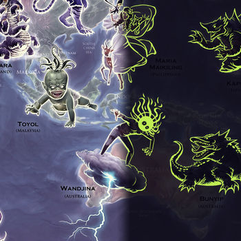 Mythical Monster Glow World Map, 3 of 7