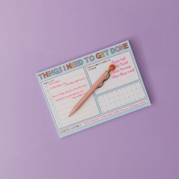 Colourful To Do List Note Pad And Deskpad Set | Daily Tear Off Notepad, 3 of 9