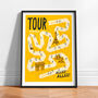 Grand Tour Cycling Art Poster, Gift For Cyclist, thumbnail 3 of 8