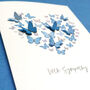 Sympathy Card With Paper Butterfly Heart Card, thumbnail 3 of 8