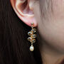 Rose Dream Pearl Earrings, thumbnail 2 of 5