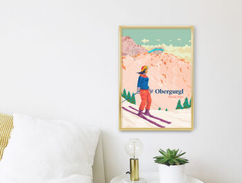 Obergurgl Ski Resort Austria Travel Poster Art Print, 3 of 8