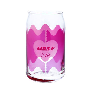 Personalised Mrs To Be Printed Can Glass, 2 of 6