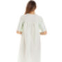 British Made Cotton Mint Embroidery Anglaise V Neck Nightdress Gift, thumbnail 4 of 4