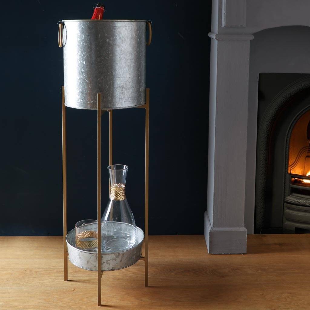 Celebration Standing Ice Bucket With Tray By Dibor