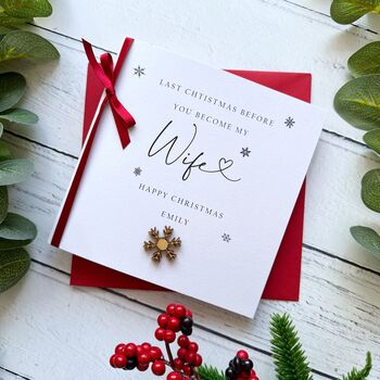 Fiancée Christmas Card, Wife To Be, 3 of 4