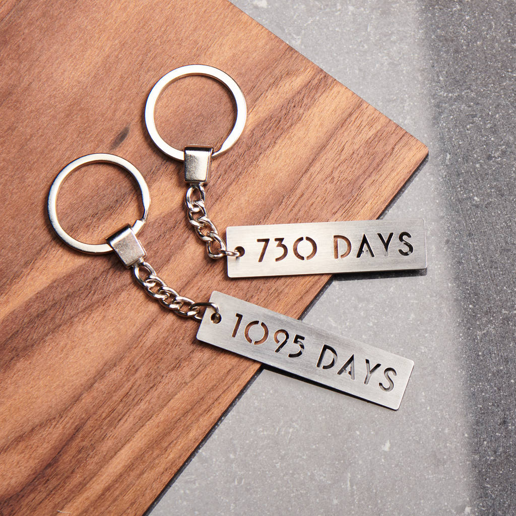 Image of Personalised Number Of Days Metal Keyring