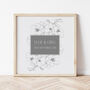 Personalised Canvas Print In Floral Sketch Design, thumbnail 1 of 2