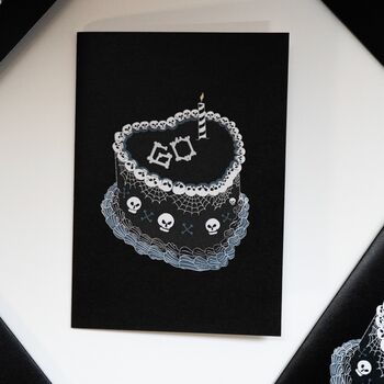 60th Gothic Birthday Cake Card, 5 of 5
