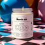 Pisces Zodiac Candle Personalised Birth Gift, thumbnail 2 of 6