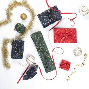 Christmas Reusable Fabric Furoshiki Gift Wrap, 7 of 10