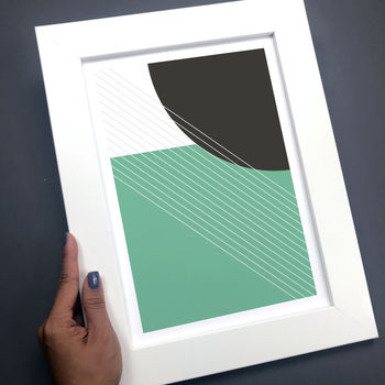 Green And Grey Minimal Abstract Print, 5 of 7