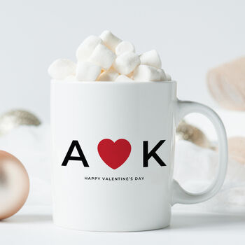 Personalised Mug For Valentine’s Day – Initials With Heart, 8 of 8