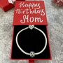September Birthstone Charm Personalised Silver Bracelet, thumbnail 4 of 8