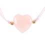 'You Are Loved' Rose Quartz Crystal Heart Bracelet, thumbnail 3 of 3