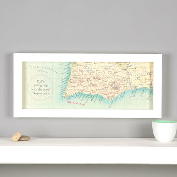 Personalised Algarve Hand Drawn Map Location Print, 4 of 5