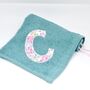 Lettered Face Cloths In Liberty Print, thumbnail 4 of 5