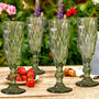 Green Diamond Elegant Champagne Flutes, thumbnail 1 of 9
