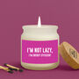 I’m Not Lazy, I’m Energy Efficient Scented Jar Candle • Gift Boxed, thumbnail 1 of 2