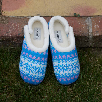 Pearl Sky Blue Nordic Women's Slippers Indoor/Garden Shoes, 7 of 10