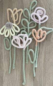 Knitted Wire Pastel Flowers, 5 of 7