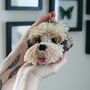 Personalised Crocheted Dog Head Bag Charm Keyring, thumbnail 5 of 12