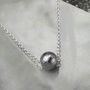 Sterling Silver Meteorite Sphere Necklace, thumbnail 2 of 4
