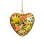 Kashmiri Floral Heart With Bee Hanging Decoration, thumbnail 2 of 2