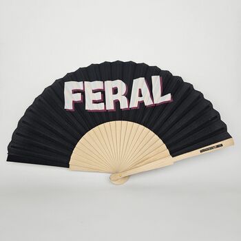 Handheld Feral Folding Fan, 2 of 3