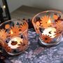 Floral Pumpkin Hand Painted Candle Holders, thumbnail 4 of 6